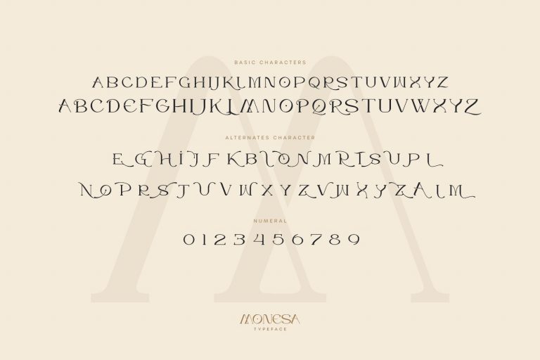 Monesa - Luxury Modern Serif Font