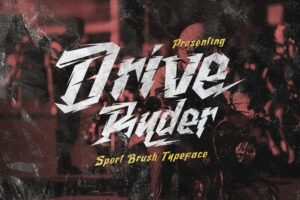 Drive Ryder - Sport Brush Typeface