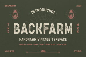 Backfarm - Handrawn Vintage Typeface