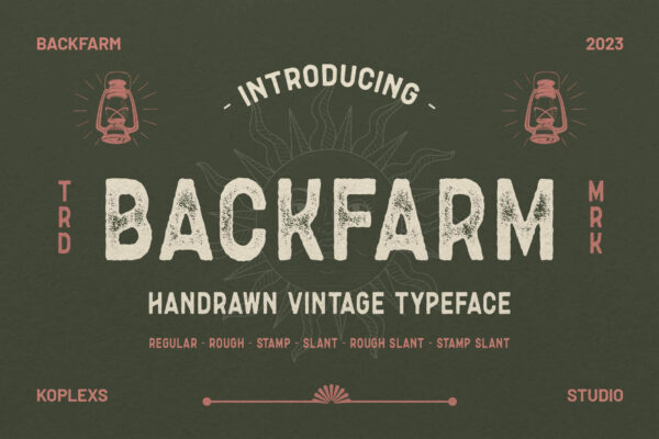 Backfarm Font By Koplexs Studio