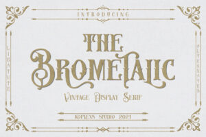 Brometalic - Vintage Display Font