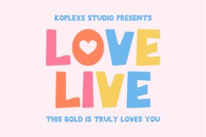 Love Live Bold Display Font 1